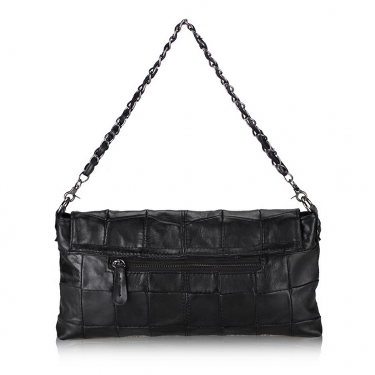 Fringe Leather Handbag Black | LATICCI