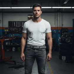 Super Cool White Studded Belt