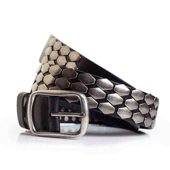 Armadillo Studded Belt Heavy Metal, Mens Studded Belt, Real Leather Belt