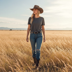 Women's Black Studded Belt 