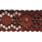 genuine leather studded belt for women