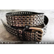 mens biker leather belt