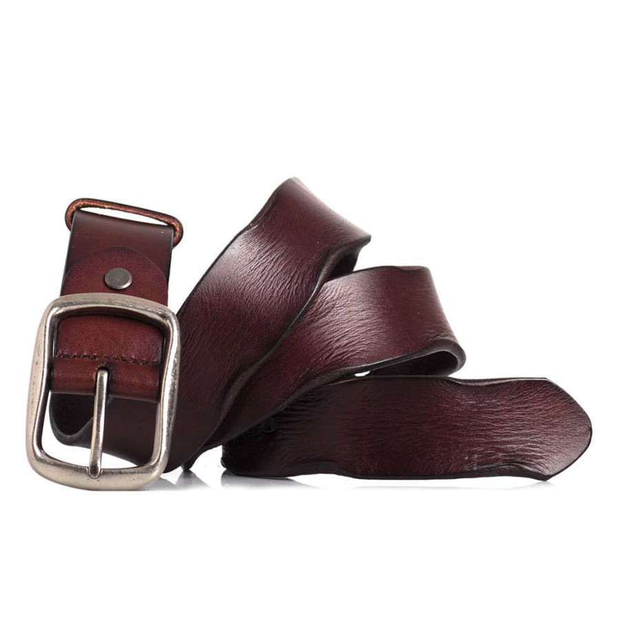 Casual Wear Dark Brown Mens Leather Belt