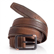 Vintage Distressed Leather Belt Brown Genuine Full Grain Leather Belt, Gift for Him, Handmade Belt, Retro Belt Image 2