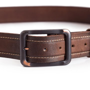 Vintage Distressed Leather Belt Brown Genuine Full Grain Leather Belt, Gift for Him, Handmade Belt, Retro Belt Image 3