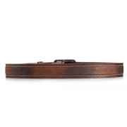 Vintage Distressed Leather Belt Brown Genuine Full Grain Leather Belt, Gift for Him, Handmade Belt, Retro Belt Image 5