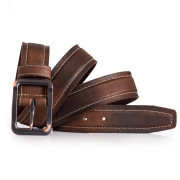 Vintage Distressed Leather Belt Brown Genuine Full Grain Leather Belt, Gift for Him, Handmade Belt, Retro Belt Image 7