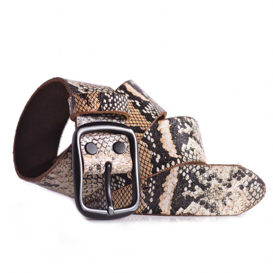 Men's Belt (Silver Buckle) - Shop Snakeskin Handbags