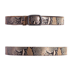 Mens Snake Belt For Jeans Real Leather Snake Print Belt