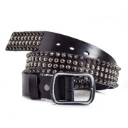 Studded Belt with Spike Studs, Spiked Belt Premium Studded Belt, 100% Full Grain Leather Image 2