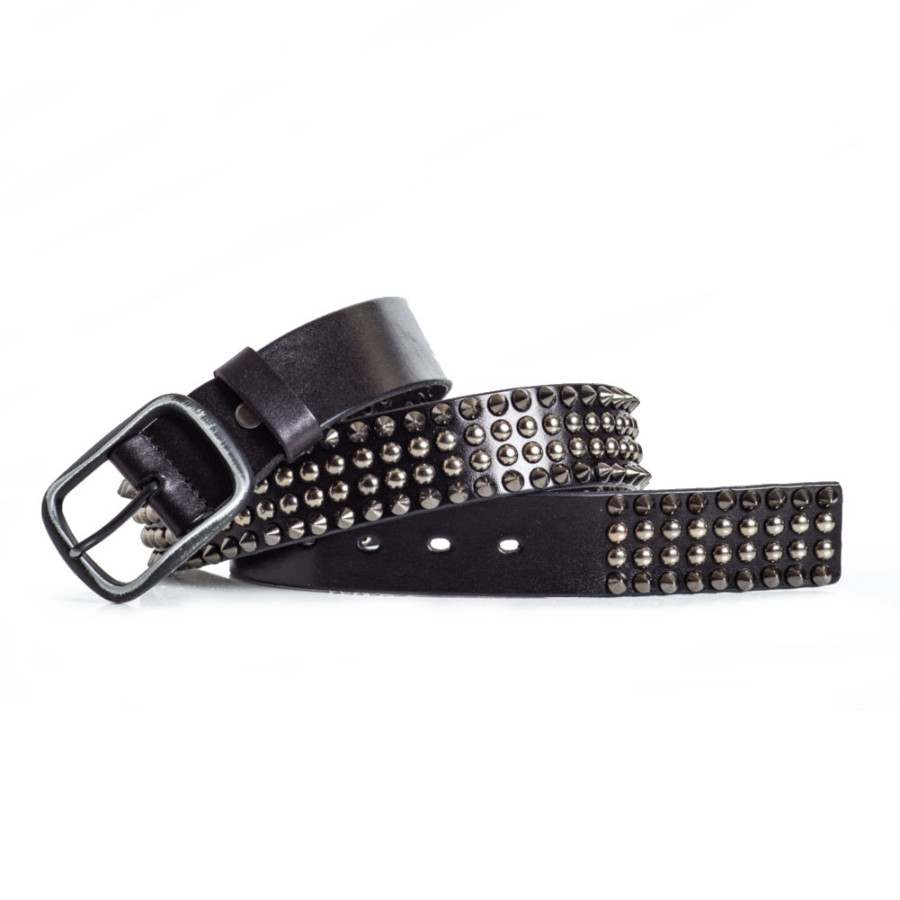 Studded Belt with Spike Studs, Spiked Belt Premium Studded Belt, 100% ...