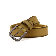 Mens Olive Green Leather Belt, Full Grain Belt for Men, Casual Belt Image 