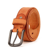 Rust Color Rugged Leather Jeans Belt