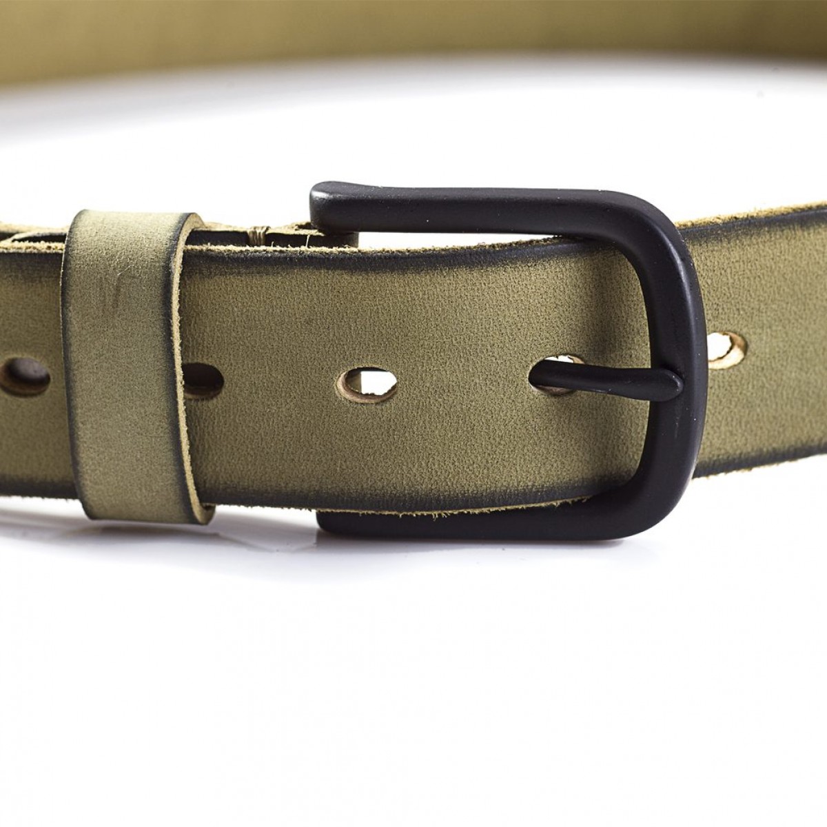 Olive Green Leather Belt LATICCI