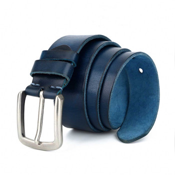 navy blue leather belt