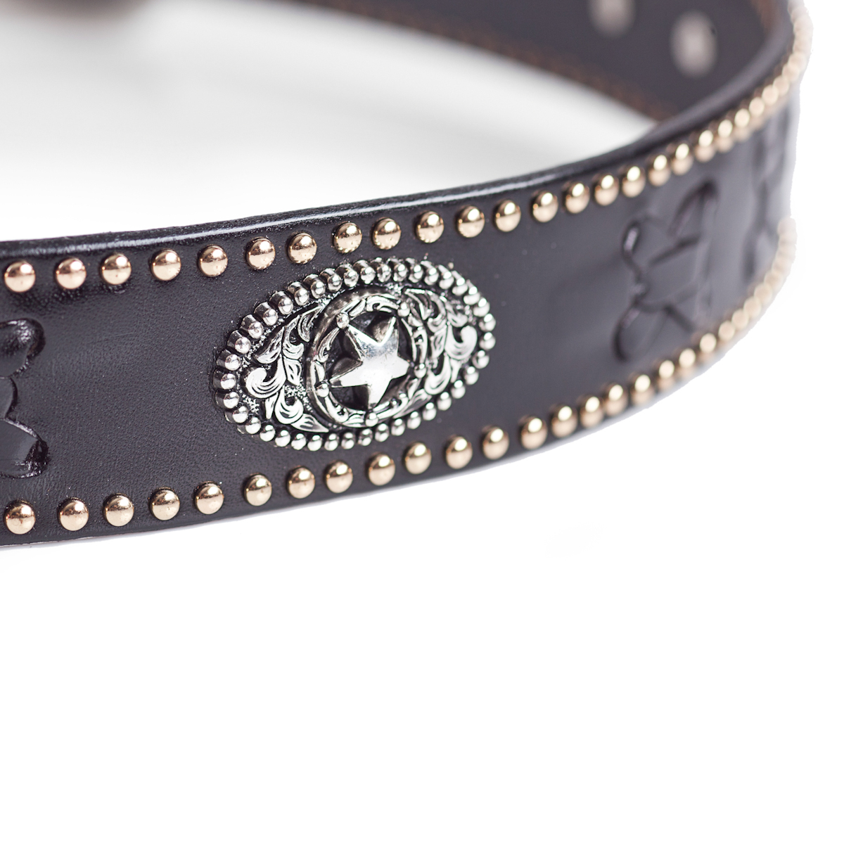 Western Studded Belt Engraved Buckle 1.5in Width Sizes 3044in LATICCI