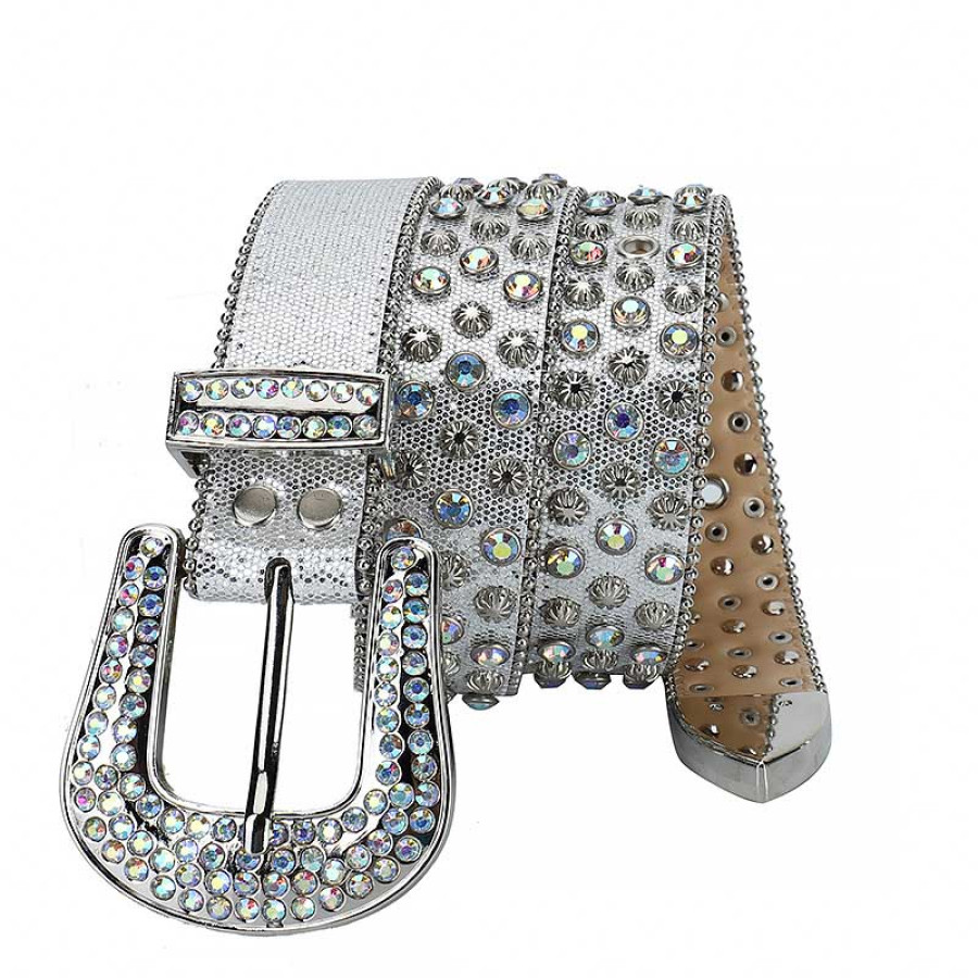 Rhinestone Belt Bling Strap Diamond Rivet Belt Ladies Mens Adjustable  Buckle Belt at  Women’s Clothing store