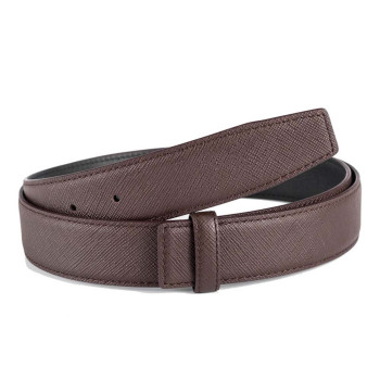 Mens Reversible Belt Strap Brown and Black No Buckle 1.5in