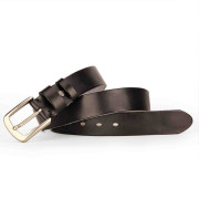 Black Supple Leather Belt for Jeans