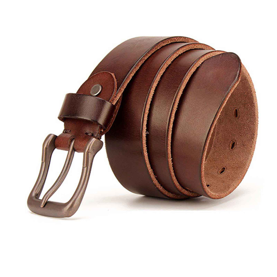 Light Brown Mens Casual Belt With Checkered Texture