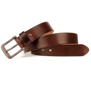 Mens Brown Leather Belt Casual Dress