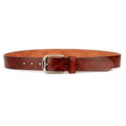 Mens Brown Leather Outdoor Belt