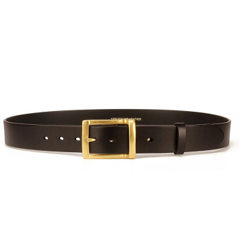 Womens Black Leather Belt for Jeans