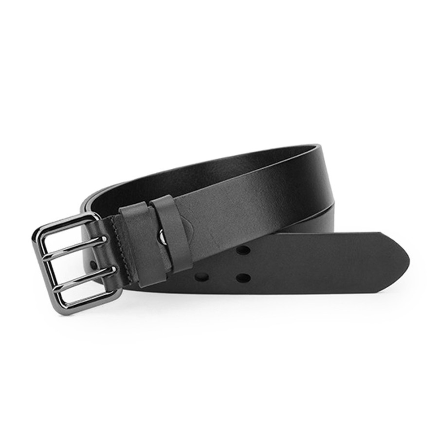 Double Prong Leather Belt Heavy Duty Belt for Men Black 1.5in | LATICCI ...