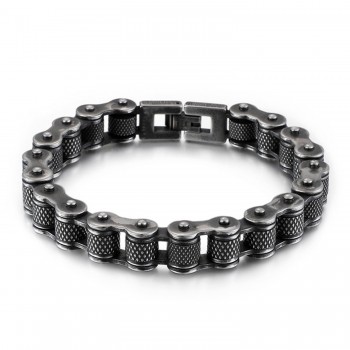 unpolished stainless steel bracelet for men