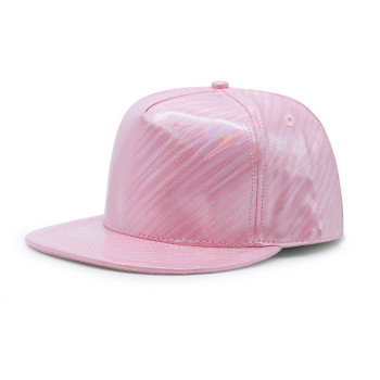 Pink Leather Flat Cap