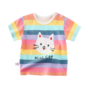 miss cat t-shirt for girls | pure cotton tee