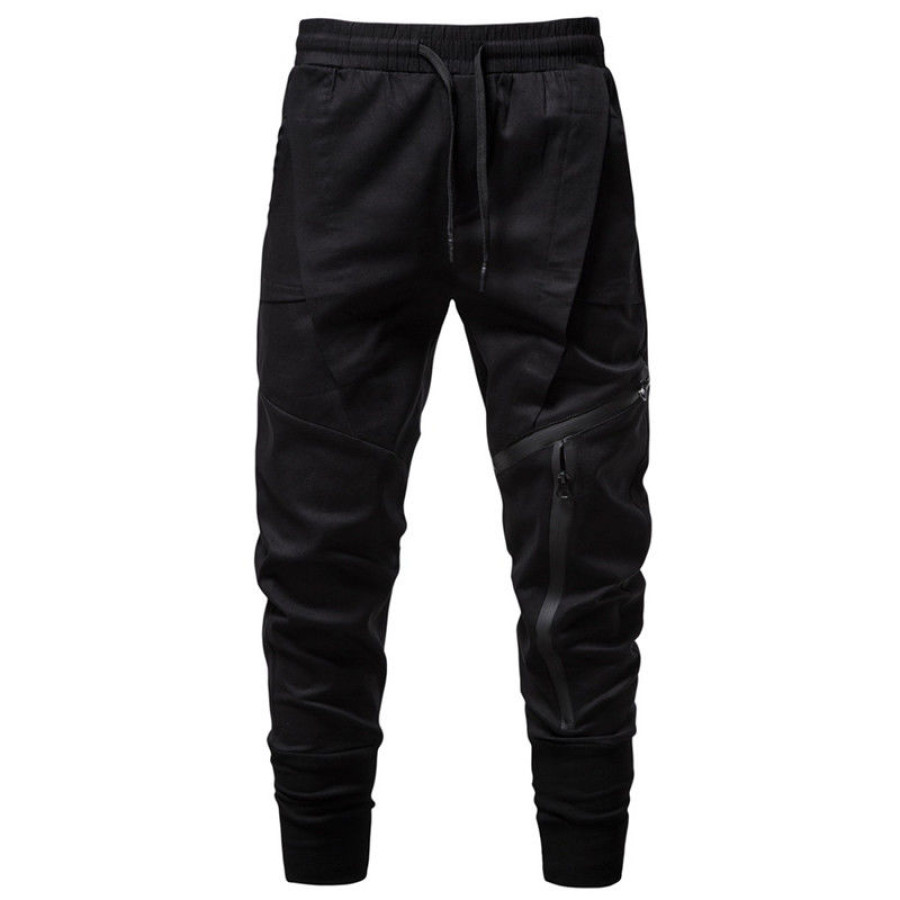 Mens Joggers with Straps, Black Joggers with Straps, Multipocket Joggers,  Cargo Joggers, Mens Joggers