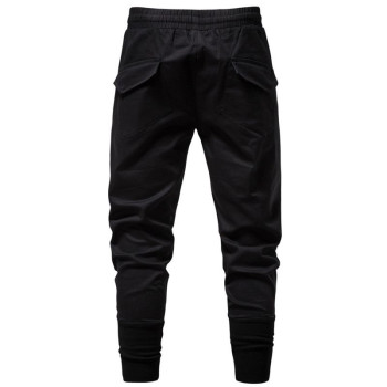 Pantalon de Survêtement Noir Multipoches pour Homme