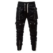 mens cool black sweatpants with zippers