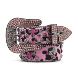 Western Luxury Designer Women's Crystal Rhinestone Belt Skull Fashion Trend Customized