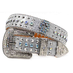 Sexy Waist PU Studded Casual Cincture Punk Jeweled Street Dance Glittered Belt