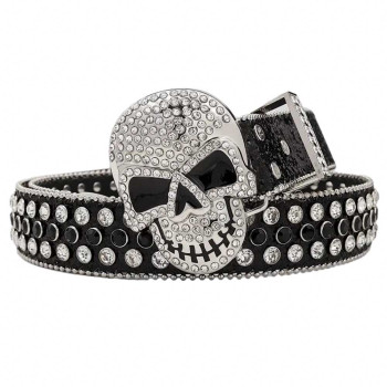  Metallic Rhinestone Belt with Skulls and AB Rhienstones