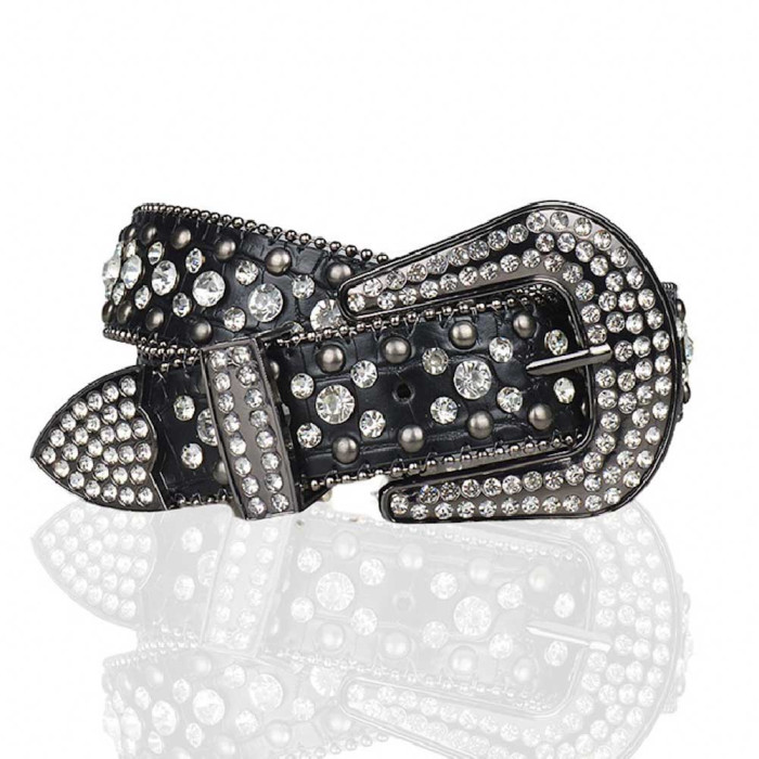 Rhinestone Lengthened Inlaid Fashion Personality Punk Style Women's Belt