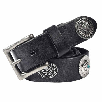  Metallic Rhinestone Belt with Skulls and AB Rhienstones