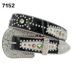 European and American Style Pin Buckle Stylish Rhinestone Belt