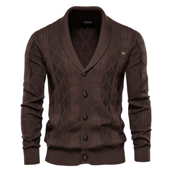 Men's Knit Cardigan Sweater Oversized Buttons