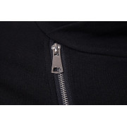 Men's Edgy Jacket Asymmetrical Zipper PU Leather and Soft Fabric Mix