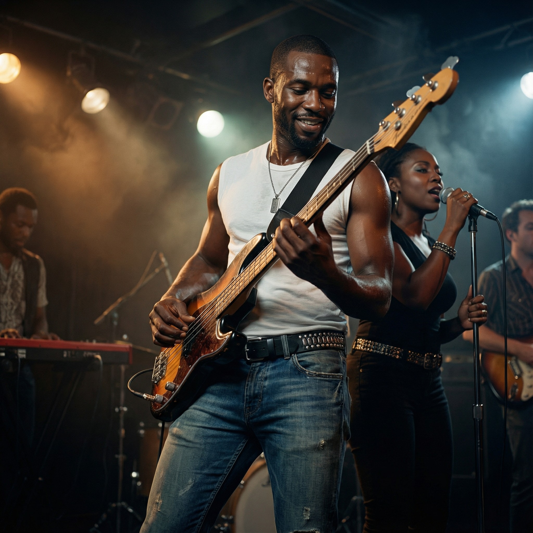 punk rock leather belt