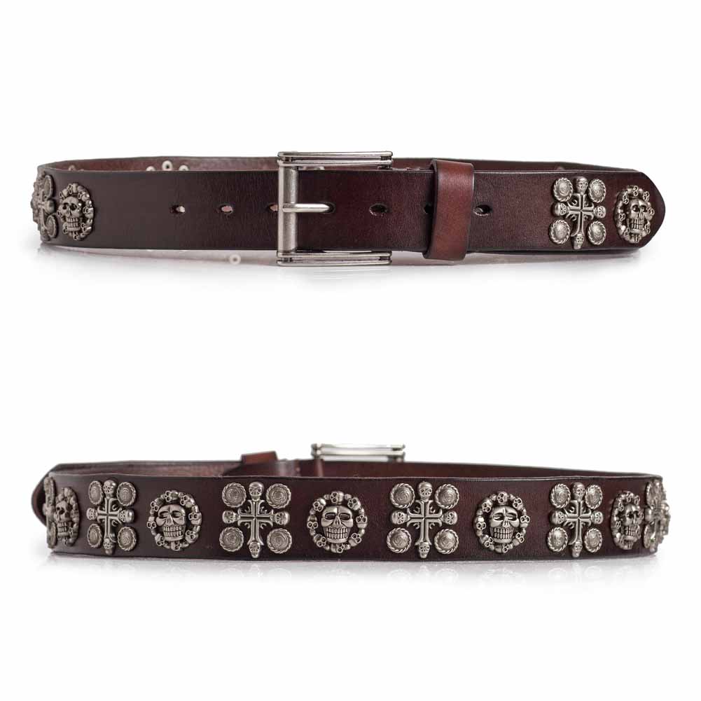 mens skull belt