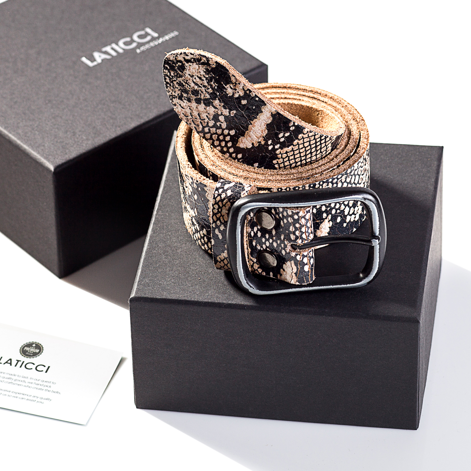 snake print belt