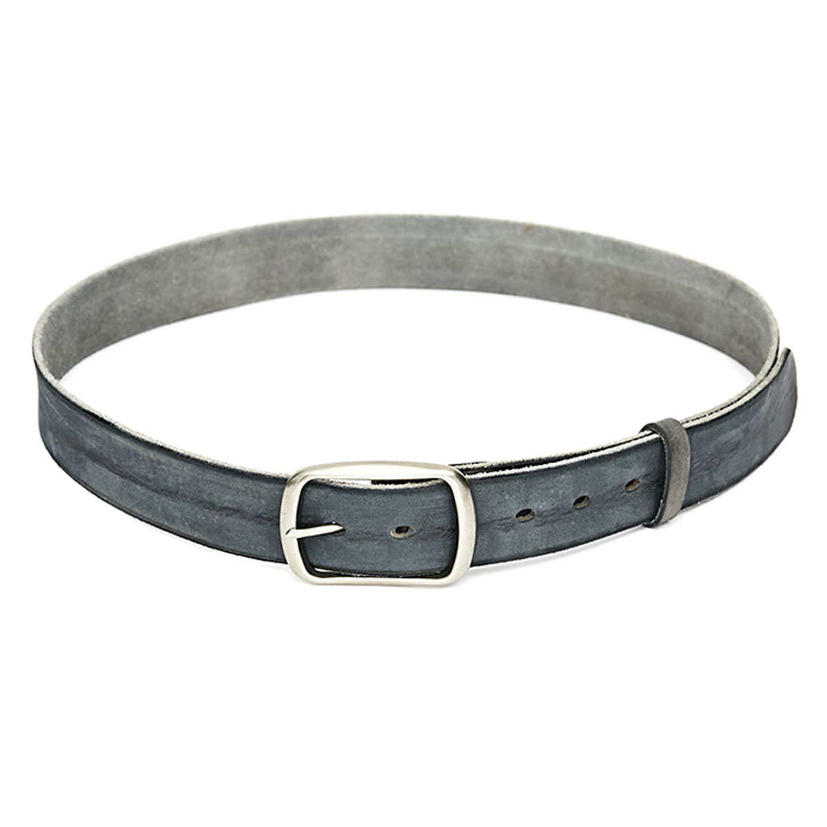 grey leather belt