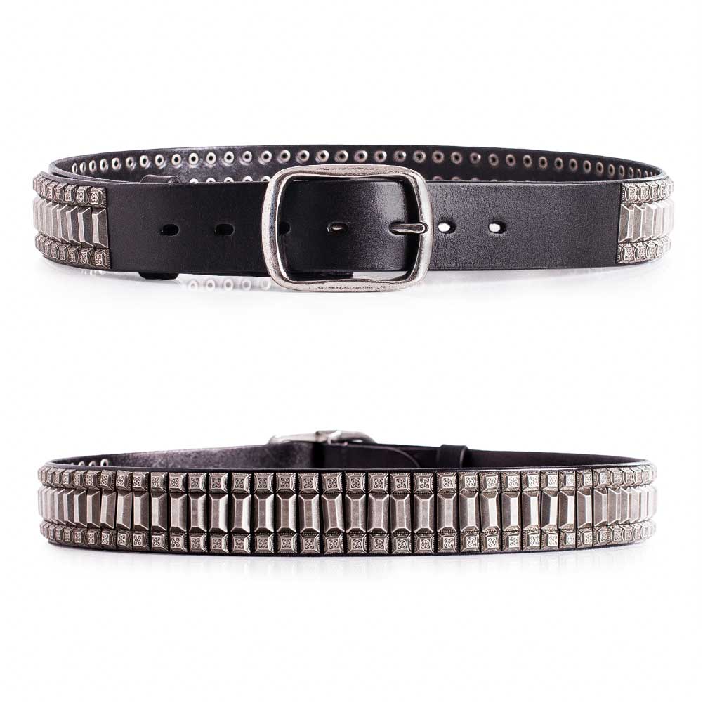black and silver studded belt