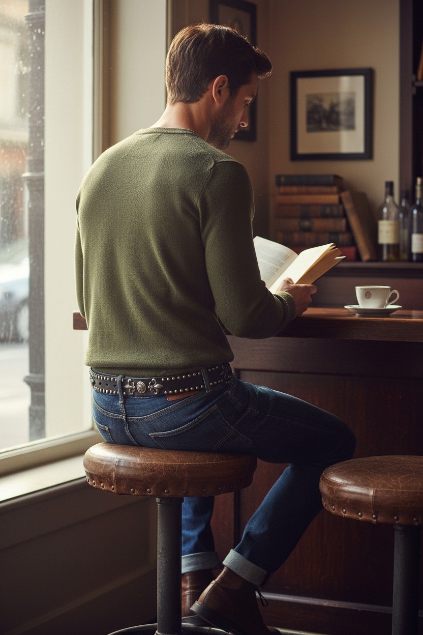 cool vintage leather belt