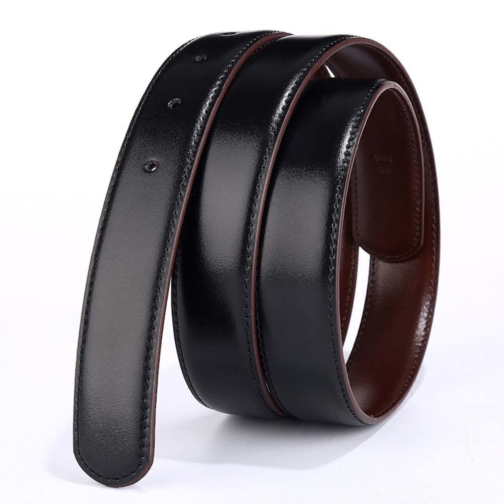  Black/Navy Reversible Dress Belt Strap Genuine Leather