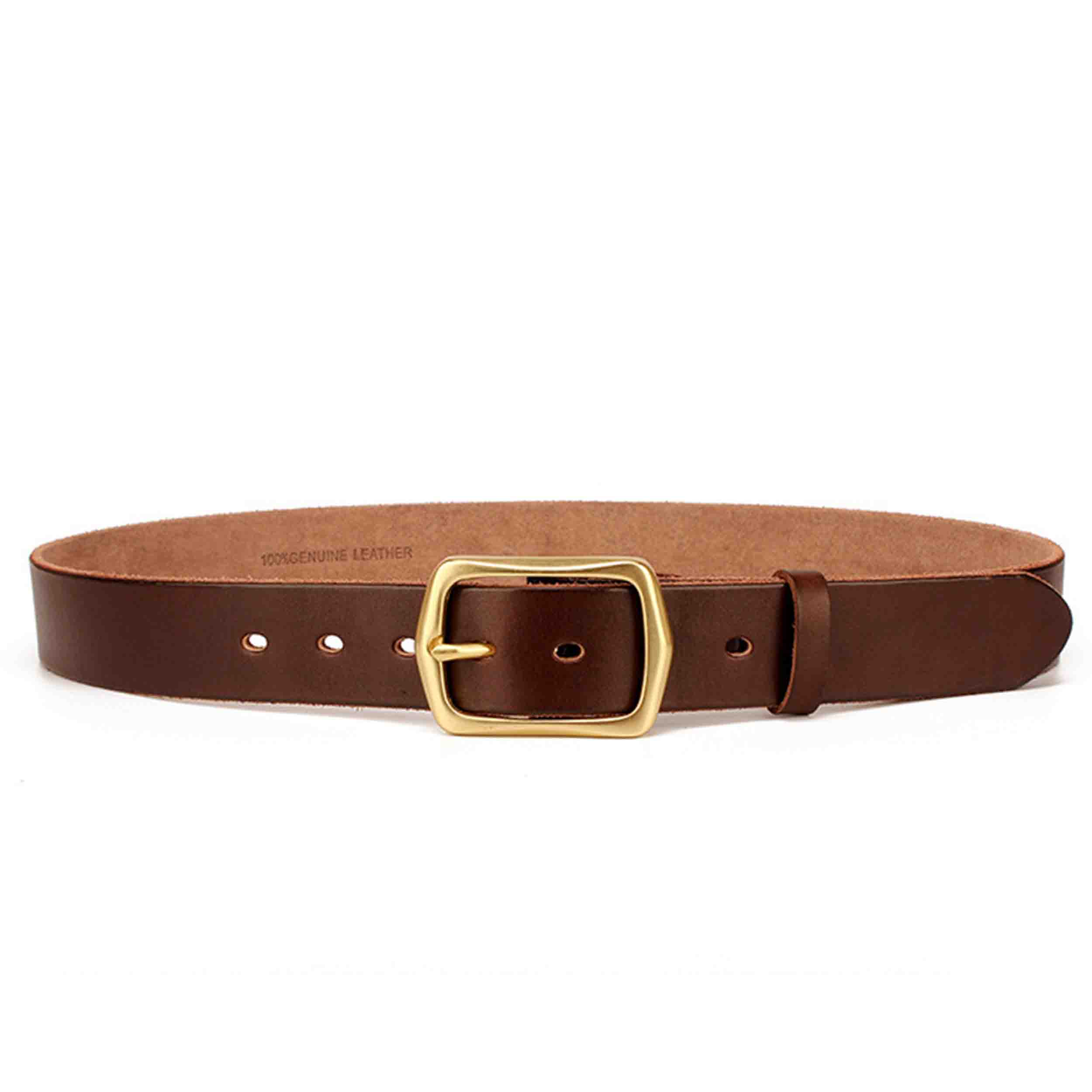 real leather mens brown belt